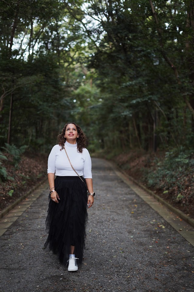 Camila Rodriguez on a path